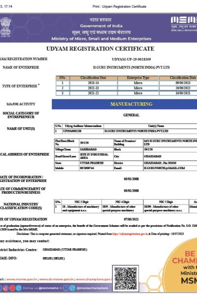 Udhyam Registration Certificate